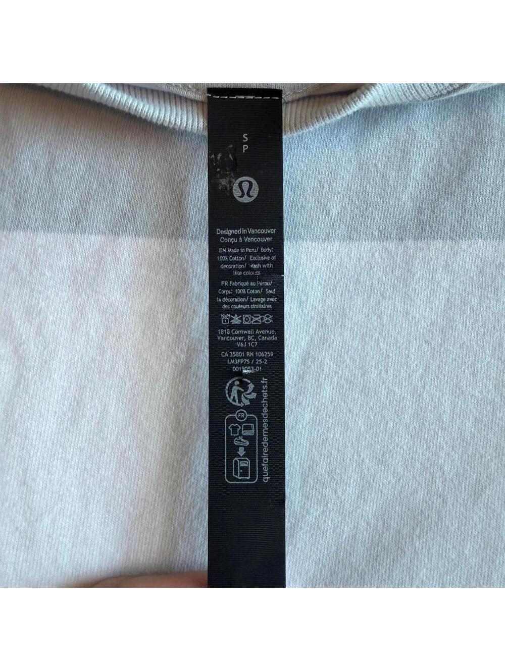 Lululemon Heavyweight Cotton Jersey T-Shirt Stripe Starch Blue/White Size S NWT - Picture 6 of 7